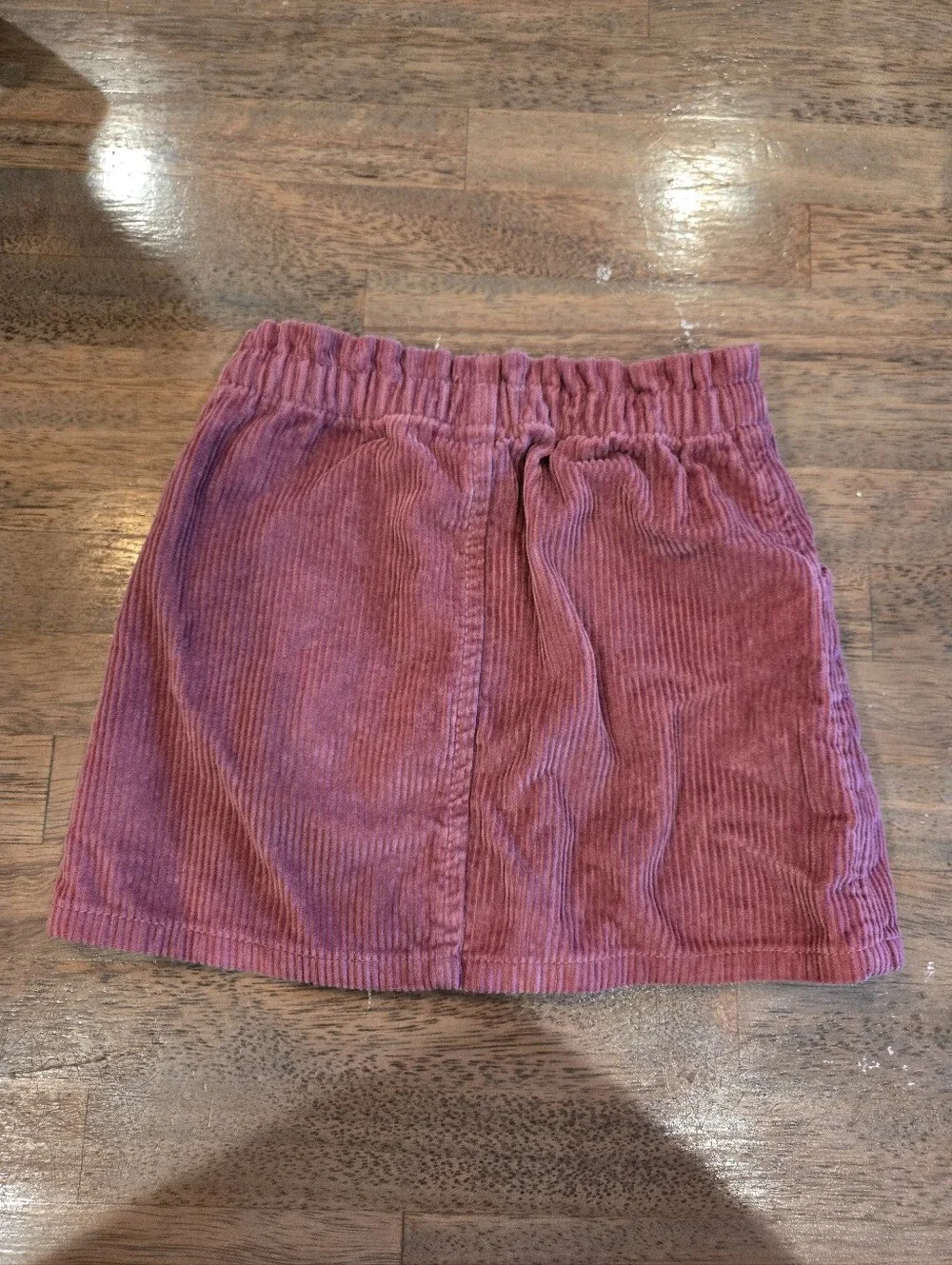 Toddler Girl Corduroy Pocket Mini Skirt in Dusty Rose